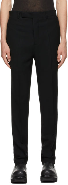 Rick Owens Black Wool Astaires Trousers - Rick Owens Pantalon de laine Noire des Astaires - 릭 Owens 검은 양모 괴짜 바지