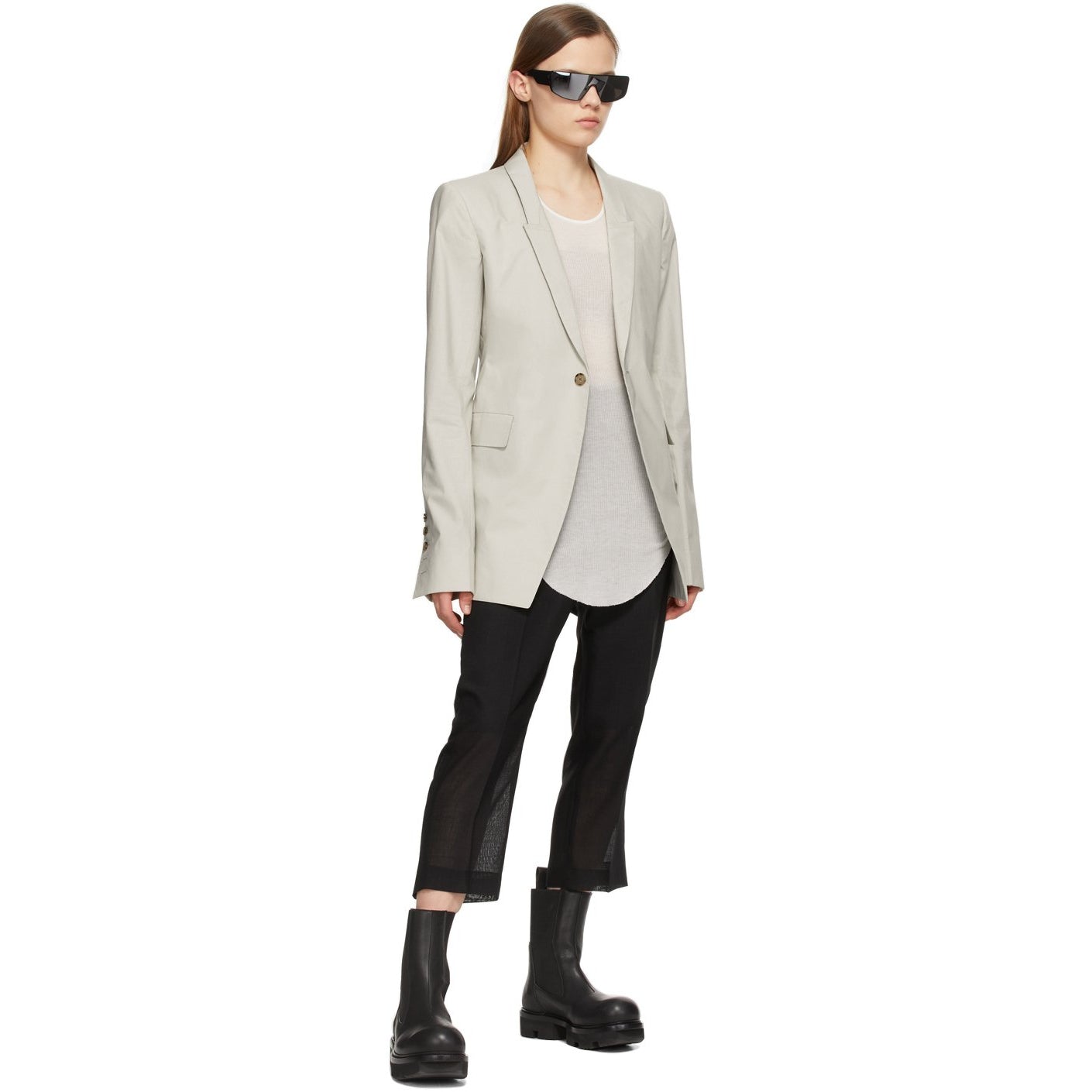 スーツ Rick Owens Astaire cropped Rick Owens Black Cropped Astaire Trousers Rick Owens