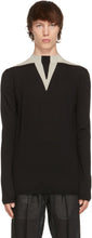 Rick Owens Black Wool Round Neck Sweater - Rick Owens Pull à col rond en laine noire - 릭 Owens 검은 양모 둥근 목 스웨터