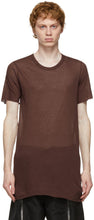Rick Owens Brown Basic T-Shirt - T-shirt Basic Brown Rick Owens Brown - Rick Owens 갈색 기본 티셔츠