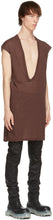 Rick Owens Brown Dylan Cap Sleeve T-Shirt