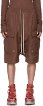 Rick Owens Burgundy Cargo Pods Shorts - Short de rick owens Burgundy Cargo Pods - Rick Owens Burgundy Cargo Pods 반바지