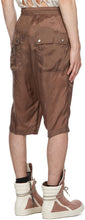 Rick Owens Burgundy Cupro Bela Pods Shorts