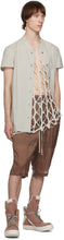 Rick Owens Burgundy Cupro Bela Pods Shorts