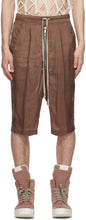 Rick Owens Burgundy Cupro Bela Pods Shorts - Rick Owens Burgundy Cupro Bela Pods Short - Rick Owens Burgundy Cupro Bela Pods 반바지