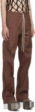 Rick Owens Burgundy Dietrich Drawstring Trousers