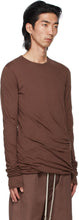 Rick Owens Burgundy Double Long Sleeve T-Shirt