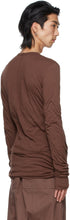 Rick Owens Burgundy Double Long Sleeve T-Shirt