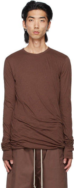 Rick Owens Burgundy Double Long Sleeve T-Shirt - T-shirt à manches longues de Rick Owens Bourgogne Bourgogne - Rick Owens Burgundy Double Long Sleeve T 셔츠