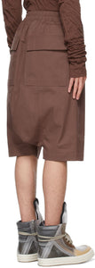 Rick Owens Burgundy Forever Rick's Pods Shorts