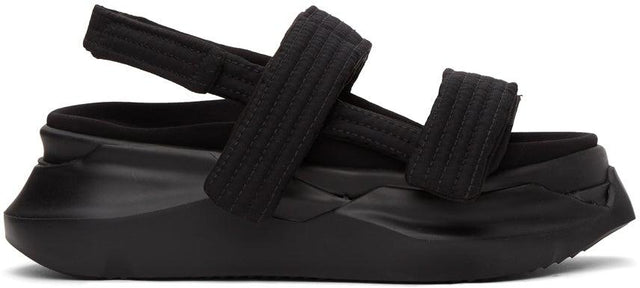 Rick Owens Drkshdw Black Abstract Sandals - Sandales abstraites noires de Rick Owens Drkshdw - Rick Owens Drkshdw 블랙 추상 샌들