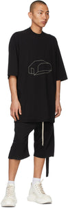 Rick Owens Drkshdw Black Jersey Pusher Shorts