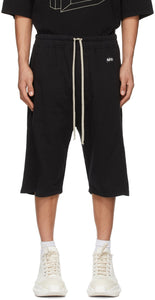 Rick Owens Drkshdw Black Jersey Pusher Shorts - Shorts de poussoir Jersey noir de Rick Owens Drkshdw - Rick Owens Drkshdw Black Jersey Pusher 반바지