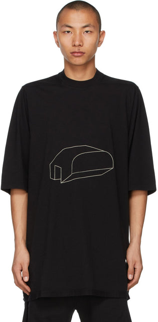 Rick Owens Drkshdw Black Jumbo T-Shirt - Rick Owens Drkshdw Black Jumbo T-shirt - 릭 Owens Drkshdw 검은 점보 티셔츠