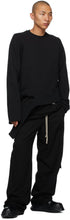 Rick Owens Drkshdw Black Long Creatch Sweatshirt