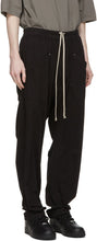 Rick Owens Drkshdw Black Long Drawstring Cargo Pants