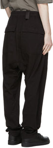 Rick Owens Drkshdw Black Long Drawstring Cargo Pants