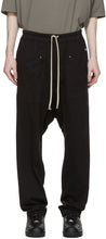 Rick Owens Drkshdw Black Long Drawstring Cargo Pants - Rick Owens Drkshdw Noir Pantalon de cargaison long cordon de serrage noir - Rick Owens Drkshdw 블랙 긴 Drawstring화물 바지