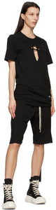 Rick Owens Drkshdw Black Long Pusher Shorts