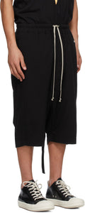 Rick Owens Drkshdw Black Pods Shorts