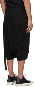 Rick Owens Drkshdw Black Pods Shorts