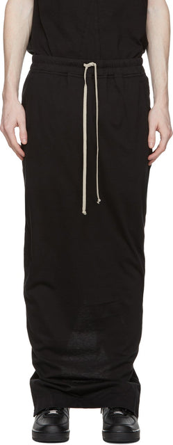 Rick Owens Drkshdw Black Pull-On Pillar Skirt - Rick Owens DRKSHDW Black Pull-On Pillar Pillar - Rick Owens Drkshdw 블랙 풀 오는 기둥 치마