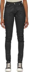 Rick Owens Drkshdw Black Wax Detroit Cut Jeans – BlackSkinny