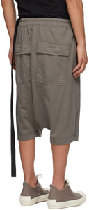 Rick Owens Drkshdw Grey Pods Shorts
