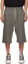 Rick Owens Drkshdw SSENSE Exclusive Grey MT Shorts - Short de Rick Owens Drkshdw Ssense Ssense Ssense - Rick Owens Drkshdw Ssense 독점적 인 회색 MT 반바지