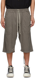 Rick Owens Drkshdw SSENSE Exclusive Grey MT Shorts - Short de Rick Owens Drkshdw Ssense Ssense Ssense - Rick Owens Drkshdw Ssense 독점적 인 회색 MT 반바지