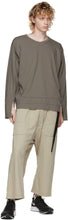 Rick Owens Drkshdw Taupe Cropped Long Drawstring Cargo Pants