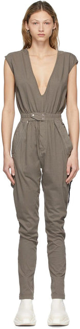 Rick Owens Drkshdw Taupe Performa Bodybag Jumpsuit - Rick Owens Drkshdw TAUPE Performa BodyBag Combinaison - 릭 오웬스 Drkshdw taupe performa bodybag jumpsuit