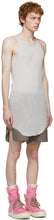 Rick Owens Grey Basic Rib Tank Top
