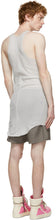 Rick Owens Grey Basic Rib Tank Top