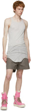 Rick Owens Grey Basic Rib Tank Top