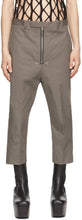 Rick Owens Grey Bela Cropped Trousers - Pantalon recadré de Rick Owens Grey Bela - Rick Owens Grey Bela 자른 바지를 자른 바지