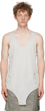 Rick Owens Grey Champion Edition Jersey Basketball Tank Top - Rick Owens Grey Champion Edition Jersey Basketball Débardeur - Rick Owens 그레이 챔피언 에디션 저지 농구 탱크 탑입니다