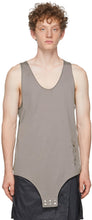 Rick Owens Grey Champion Edition Jersey Basketball Tank Top - Rick Owens Grey Champion Edition Jersey Basketball Débardeur - Rick Owens 그레이 챔피언 에디션 저지 농구 탱크 탑입니다
