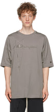 Rick Owens Grey Champion Edition Jumbo T-Shirt - Rick Owens Grey Champion Edition T-shirt Jumbo - Rick Owens 그레이 챔피언 에디션 점보 티셔츠