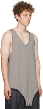 Rick Owens Grey Champion Edition Mesh Basketball Tank Top