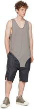Rick Owens Grey Champion Edition Mesh Basketball Tank Top