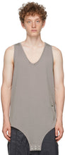 Rick Owens Grey Champion Edition Mesh Basketball Tank Top