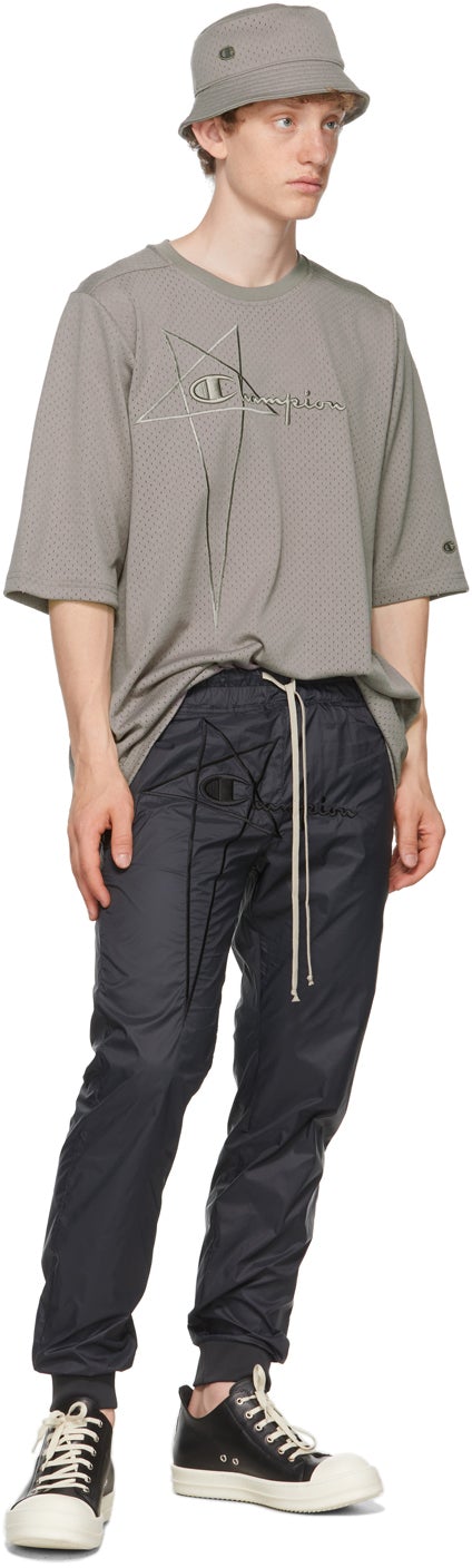 Rick Owens Grey Champion Edition Mesh Jumbo T-Shirt