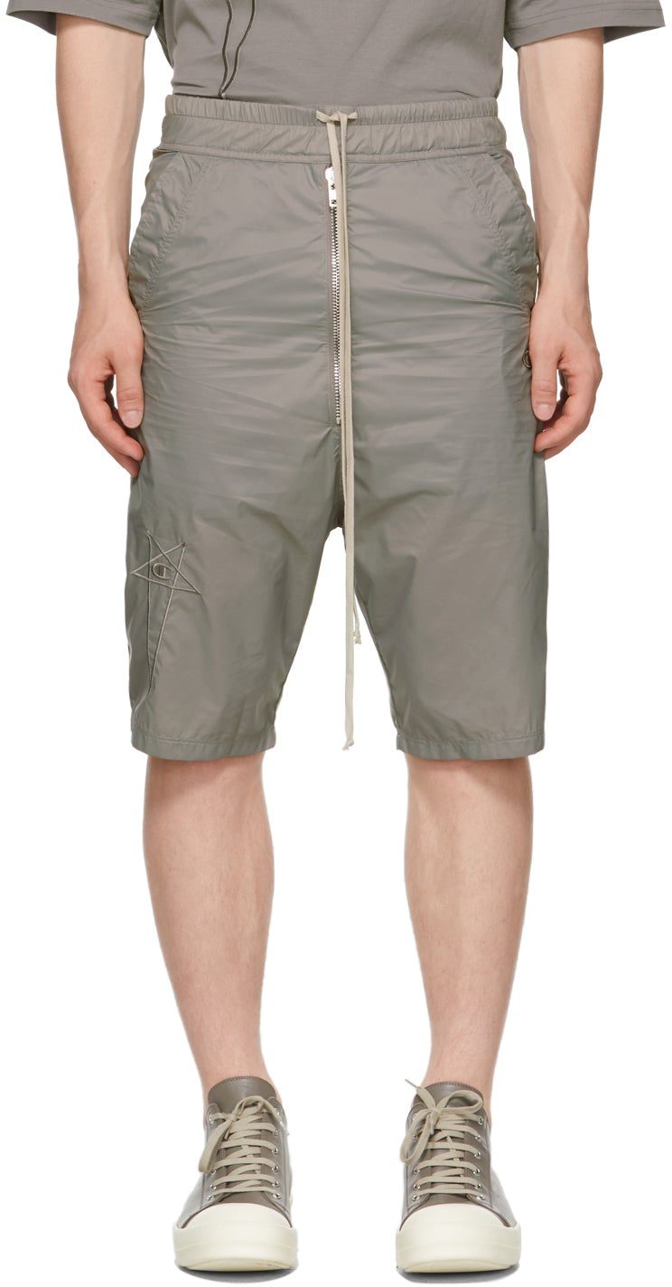 Rick Owens x Champion Bela Shorts ショーツ Rick Owens Grey Champion Edition Nylon Bela Shorts – BlackSkinny