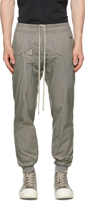 Rick Owens Grey Champion Edition Nylon Lounge Pants - Rick Owens Grey Champion Edition Pantalon Lounge Nylon - 릭 오웬스 그레이 챔피언 에디션 나일론 라운지 바지