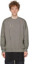 Rick Owens Grey Champion Edition Pullover Sweatshirt - Sweat-shirt pull-shirt de Rick Owens Grey Champion Edition - Rick Owens 그레이 챔피언 에디션 풀오버 스웨터