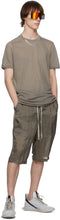 Rick Owens Grey Cupro Bela Pods Shorts