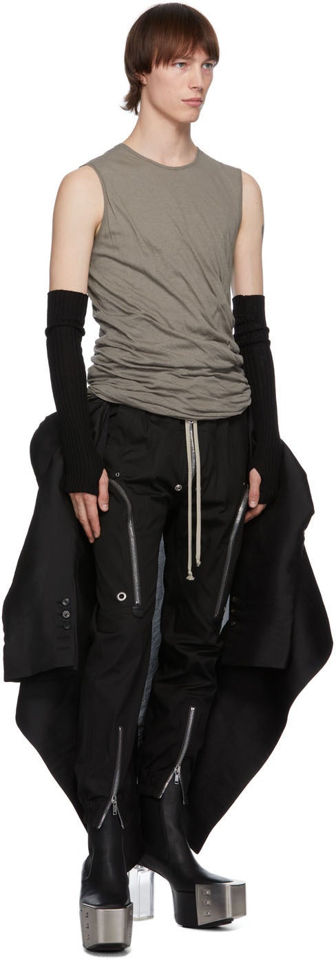 Rick Owens Grey Double Tank Top