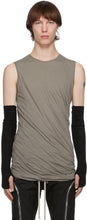 Rick Owens Grey Double Tank Top - Rick Owens Gris Double Débardeur - Rick Owens 그레이 더블 탱크 탑입니다