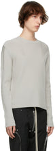 Rick Owens Grey Fisherman Biker Sweater